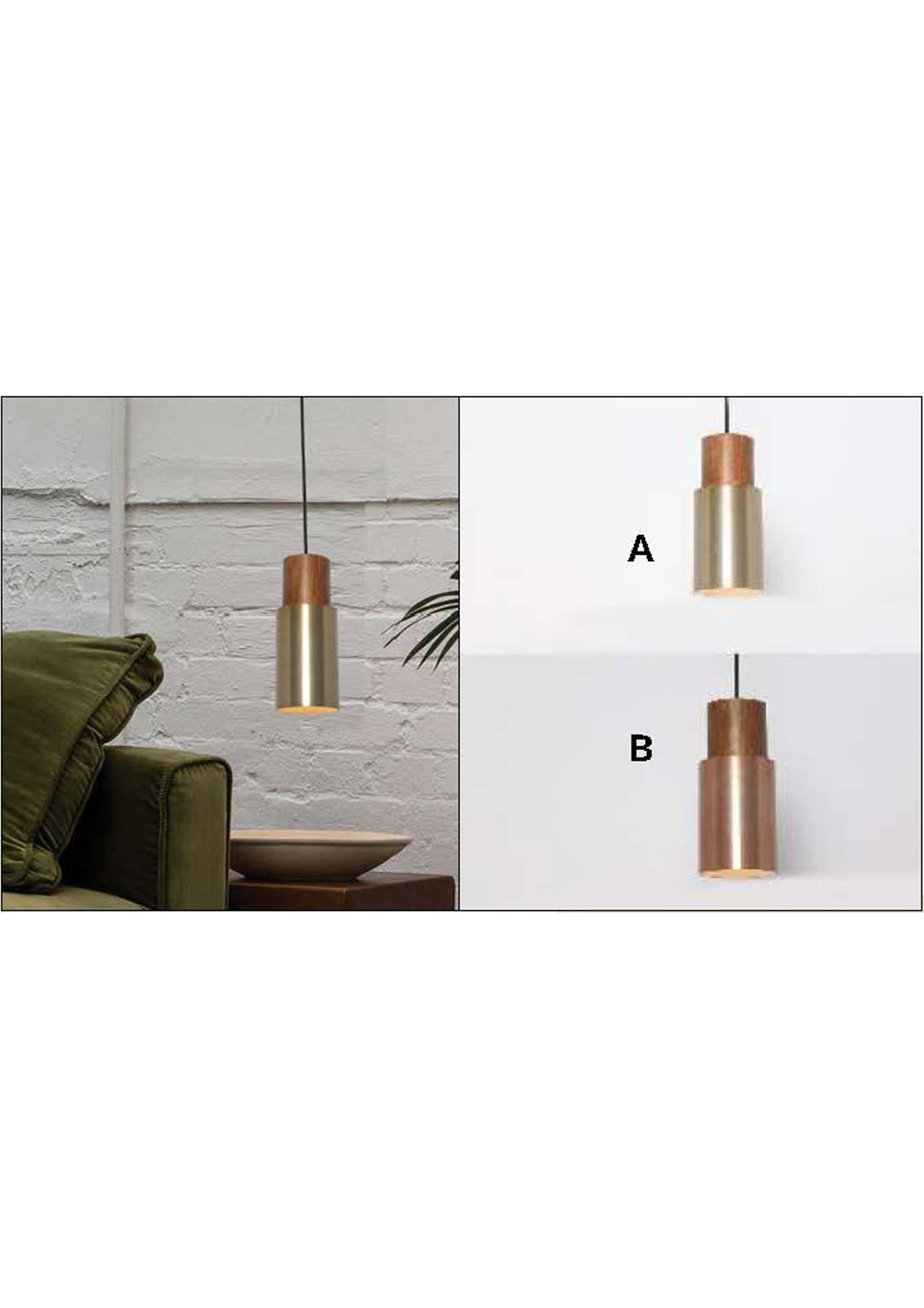 Beyond Lights - Brass Pendant Lamp- GL